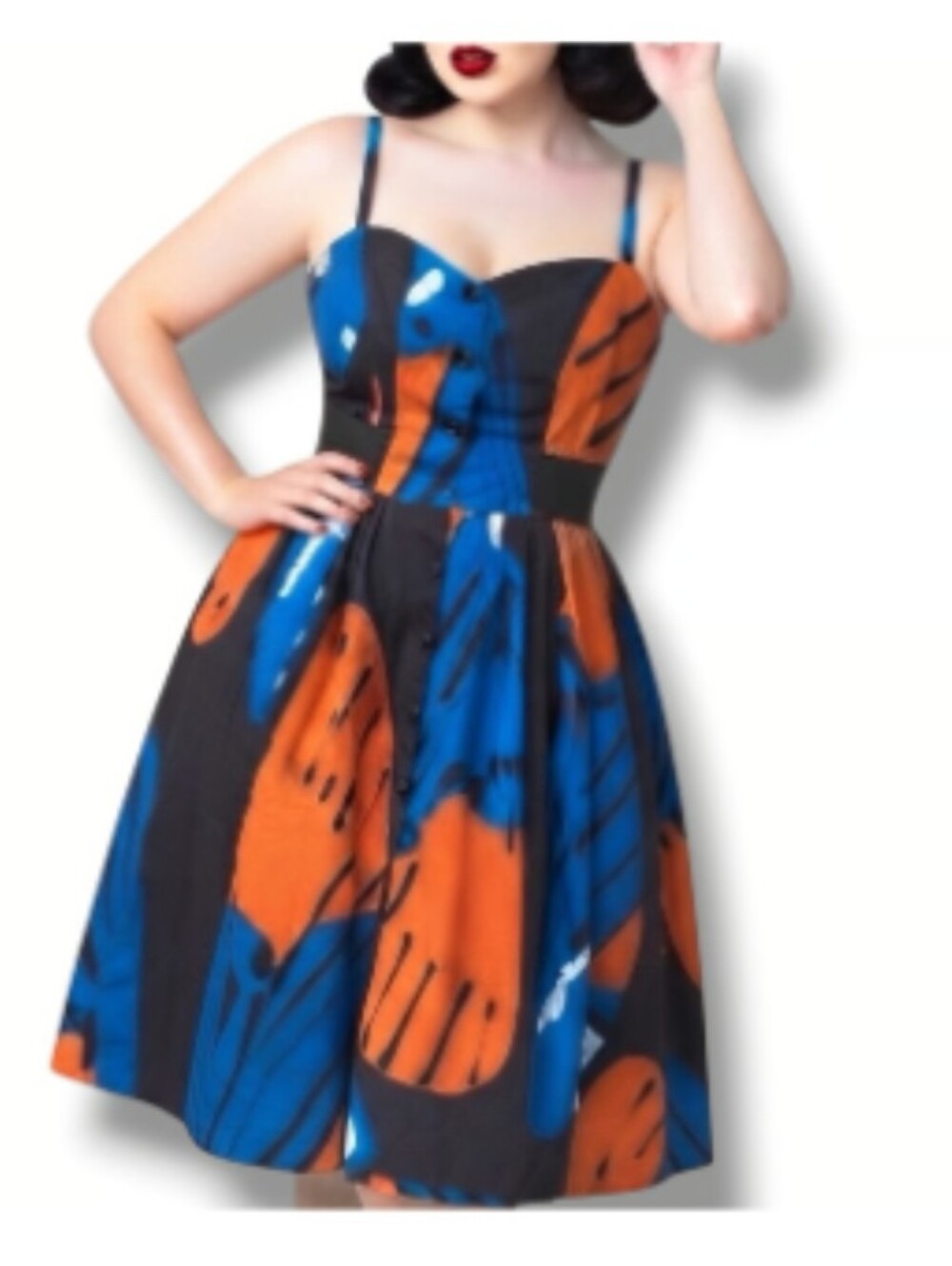 Anthropologie Maeve Fragmented Pipevine Dress Fit & Flare Mini Size 6
